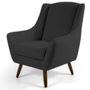 Ver imagem 2 de Kit 2 Poltronas Decorativas Juliet Pés de Madeira C-465 Linho Chumbo - Domi