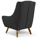 Ver imagem 5 de Kit 2 Poltronas Decorativas Juliet Pés de Madeira C-465 Linho Chumbo - Domi