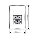 Ver imagem 2 de Interruptor Simples e Tomada Dupla 2p+t 20a Fame Habitat Black com Placa 4x2 Preto