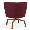 Ver imagem 4 de Poltrona Decorativa Sala de Estar Melissa Base Ka Giratória Castanho B-278 Veludo Marsala - Domi
