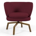 Ver imagem 2 de Poltrona Decorativa Sala de Estar Melissa Base Ka Giratória Castanho B-278 Veludo Marsala - Domi