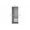 Ver imagem 2 de Guarda Roupa 3 Portas 3 Ptas c/Pés Fit Off White - S. Andirá