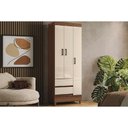 Ver imagem 1 de Guarda Roupa 3 Portas 3 Ptas c/Pés Fit Off White - S. Andirá