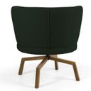 Ver imagem 4 de Poltrona Decorativa Sala de Estar Melissa Base Ka Giratória Castanho B-303 Veludo Verde Musgo -
