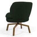 Ver imagem 3 de Poltrona Decorativa Sala de Estar Melissa Base Ka Giratória Castanho B-303 Veludo Verde Musgo -