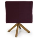 Ver imagem 3 de Kit 2 Poltronas Decorativas Giratórias Base Giromad Madeira Angel B-292 Veludo Uva - Domi