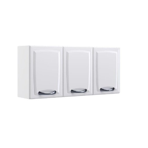 Armário Aéreo de Cozinha New Premium com 3 Portas Itatiaia Branco Neve
