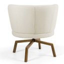 Ver imagem 4 de Poltrona Decorativa Sala de Estar Melissa Base Ka Giratória Castanho B-309 Veludo Bege - Domi