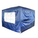 Ver imagem 1 de Tenda Gazebo Articulada 3x3 M com 2 Paredes Azul Alumínio Barraca Praia Camping Sanfonada Bolsa Impo