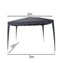 Ver imagem 2 de Tenda Gazebo Articulada 3x3 M com 2 Paredes Azul Alumínio Barraca Praia Camping Sanfonada Bolsa Impo