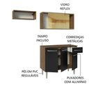 Ver imagem 5 de Armário de Cozinha Compacta 165cm Rustic/Preto Emilly Madesa 04