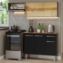 Ver imagem 1 de Armário de Cozinha Compacta 165cm Rustic/Preto Emilly Madesa 04
