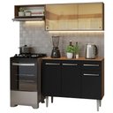 Ver imagem 3 de Armário de Cozinha Compacta 165cm Rustic/Preto Emilly Madesa 04