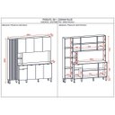 Ver imagem 3 de Armário de Cozinha Compacta Pulse Freijó/artico/cp-riscatto Freijó 8 Portas e 1 Gaveta - Kits Paraná