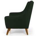 Ver imagem 6 de Poltrona Decorativa Sala de Estar Juliet Pés de Madeira B-303 Veludo Verde Musgo - Domi