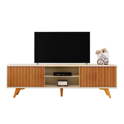 Rack Siena 220 com Pes - Mv - Rei de Casa Off White/naturale