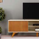 Ver mais imagens de Rack Siena 220 com Pes - Mv - Rei de Casa Off White/naturale