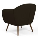 Ver imagem 6 de Poltrona Decorativa Sala de Estar Nina Corino C-34 com Pés Palito Castanho - Domi