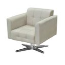 Ver imagem 5 de Kit 2 Poltronas Decorativas Sala de Estar Base Cromada Giratória Ana Suede Bege - Ibiza