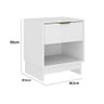 Mesa Cabeceira Infantil 1145 C/ 1 Gaveta Branco - Carraro - 2