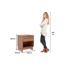 Mesa Cabeceira Infantil 1145 C/ 1 Gaveta Branco - Carraro - 3