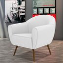 Ver imagem 2 de Poltrona Decorativa Sala de Estar Nina Corino C-12 com Pés Palito Castanho - Domi
