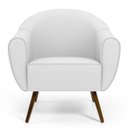 Ver imagem 4 de Poltrona Decorativa Sala de Estar Nina Corino C-12 com Pés Palito Castanho - Domi