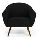 Ver imagem 4 de Poltrona Decorativa Sala de Estar Nina Corino C-05 com Pés Palito Castanho - Domi