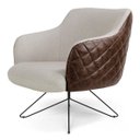 Ver imagem 1 de Poltrona Decorativa Jade Base Orby C-107 Corano Tressê Linho Bege - Domi