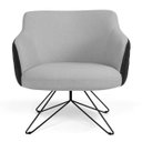 Ver imagem 2 de Poltrona Decorativa Jade Base Orby C-315 Corano Tressê Linho Cinza Claro - Domi
