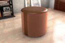 Ver imagem 2 de Puff Decorativo Sala Descando Copenhage Premium Veludo Ferrugem Matrix