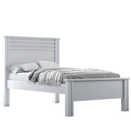 Cama Solteiro com Painel Ripado - Rivera-branco - Móveis Novo Horizonte - 2