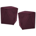 Ver imagem 1 de Kit 2 Puffs Decorativos Ametista B-278 Veludo Marsala