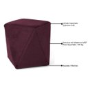 Ver imagem 3 de Kit 2 Puffs Decorativos Ametista B-278 Veludo Marsala