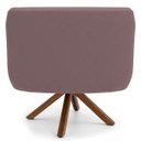 Ver imagem 4 de Poltrona Decorativa Sala de Estar Giratória Base Giromad Madeira Jade B-305 Veludo Rosê - Domi