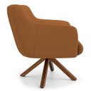 Ver imagem 3 de Kit 2 Poltronas Decorativas Giratórias Base Giromad Madeira Jade B-262 Veludo Telha - Domi