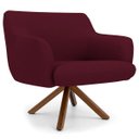 Ver imagem 6 de Kit 2 Poltronas Decorativas Giratórias Base Giromad Madeira Jade B-278 Veludo Marsala - Domi