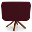 Ver imagem 4 de Kit 2 Poltronas Decorativas Giratórias Base Giromad Madeira Jade B-278 Veludo Marsala - Domi
