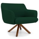 Ver imagem 6 de Kit 2 Poltronas Decorativas Giratórias Base Giromad Madeira Jade B-303 Veludo Verde Musgo - Domi