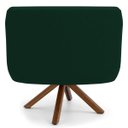 Ver imagem 4 de Kit 2 Poltronas Decorativas Giratórias Base Giromad Madeira Jade B-303 Veludo Verde Musgo - Domi