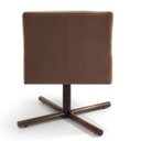 Ver imagem 3 de Kit 2 Poltronas Decorativas Giratórias Base Xis Madeira Angel B-276 Veludo Ferrugem - Domi