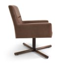 Ver imagem 5 de Kit 2 Poltronas Decorativas Giratórias Base Xis Madeira Angel B-276 Veludo Ferrugem - Domi