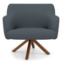 Ver imagem 2 de Kit 2 Poltronas Decorativas Giratórias Base Giromad Madeira Jade C-03 Corano Cinza - Domi
