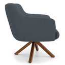 Ver imagem 3 de Kit 2 Poltronas Decorativas Giratórias Base Giromad Madeira Jade C-03 Corano Cinza - Domi