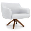 Ver imagem 6 de Kit 2 Poltronas Decorativas Giratórias Base Giromad Madeira Jade C-12 Corano Branco - Domi
