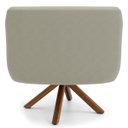 Ver imagem 4 de Kit 2 Poltronas Decorativas Giratórias Base Giromad Madeira Jade C-26 Corano Bege Claro - Domi