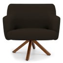 Ver imagem 2 de Kit 2 Poltronas Decorativas Giratórias Base Giromad Madeira Jade C-34 Corano Marrom - Domi