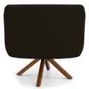Ver imagem 4 de Kit 2 Poltronas Decorativas Giratórias Base Giromad Madeira Jade C-34 Corano Marrom - Domi
