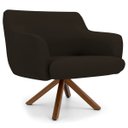 Ver imagem 6 de Kit 2 Poltronas Decorativas Giratórias Base Giromad Madeira Jade C-34 Corano Marrom - Domi