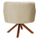 Ver imagem 4 de Kit 2 Poltronas Decorativas Giratórias Base Giromad Madeira Jade C-129 Linho Bege Escuro - Domi